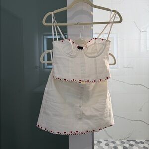 MAJORELLE White Corset Tank with Skirt Set